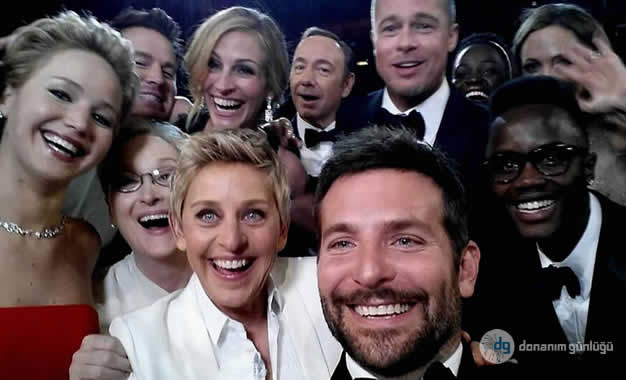 Best ever selfie 2014 Oscars ellen hashslush cover