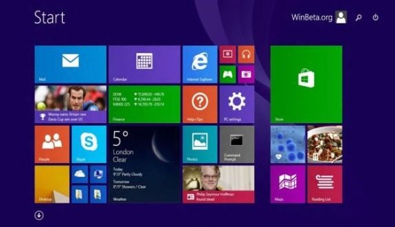 Windows 9 Başlat Menüsünden İlk Görüntüler