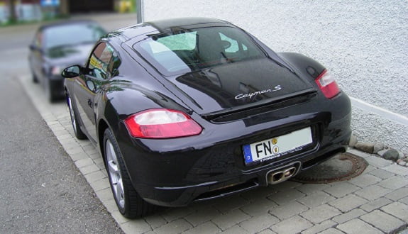 Porsche Cayman Black Back 1