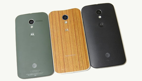 Moto X Wood Back VS Green Black Back