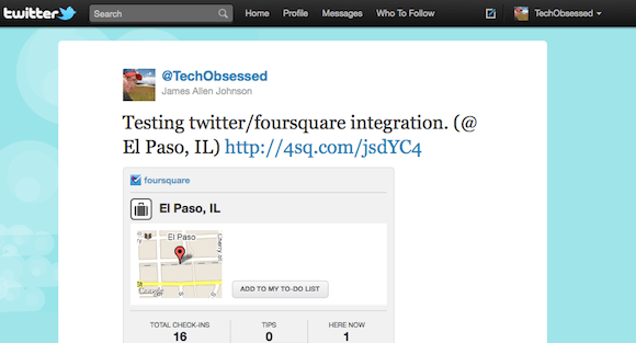 twitter foursquare