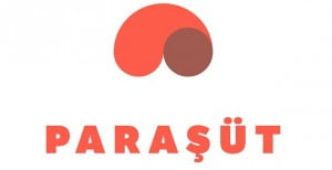 Parasut logo logotype vertical white bg