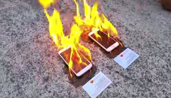 iPhone 6 ve Samsung Galaxy S5’i yaktılar