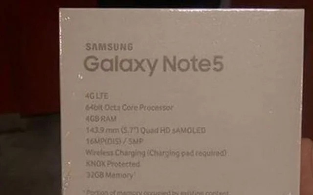 Samsung Galaxy Note 5’in kutusu gözüktü! 1 galaxy note 5 samsung