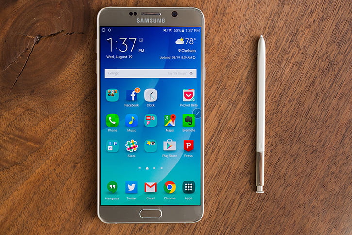 samsung galaxy note 5 pili