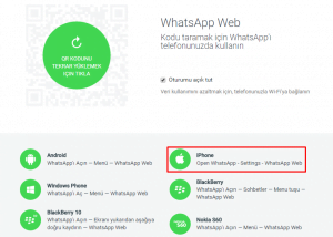 whatsapp web iphone kullanimi