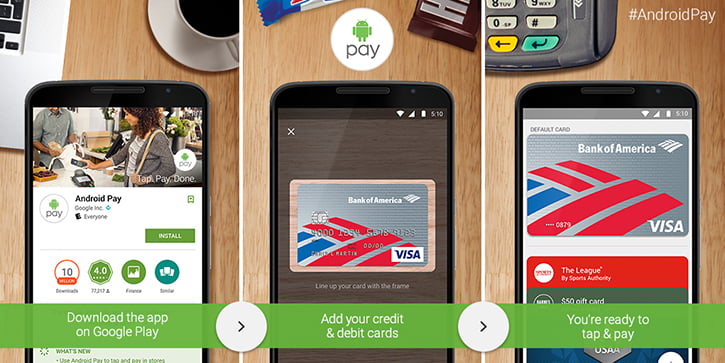 android pay uygulamasi cikti