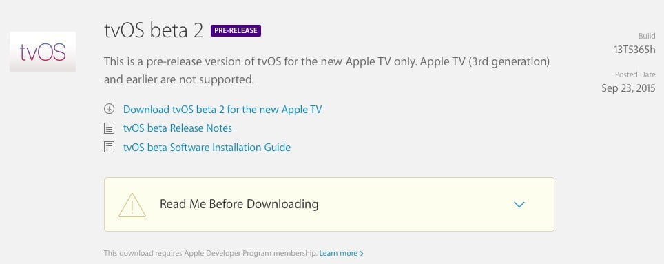 apple tv os güncelleştirme