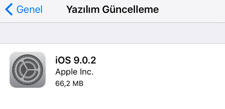 ios 9 0 2 guncellemesi