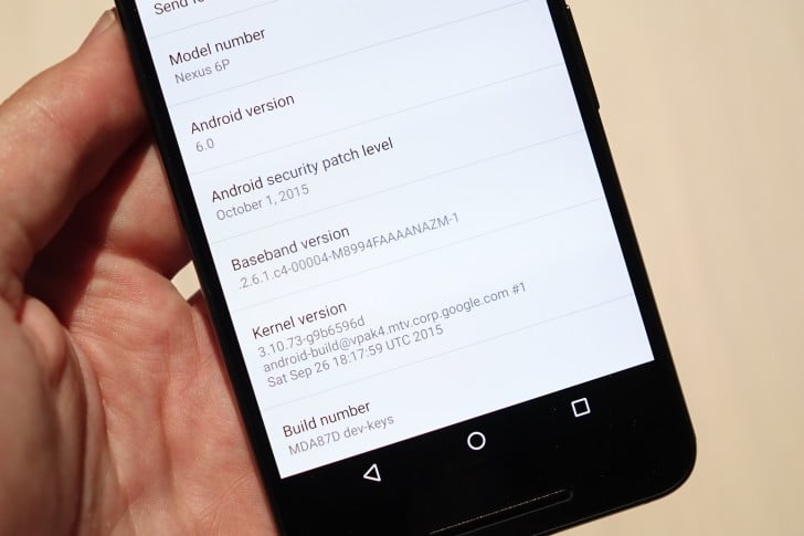 android 6 0 marshmallow displays the date of the last security patch update 493288 2