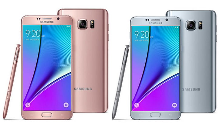 galaxy note 5 gumus pembe