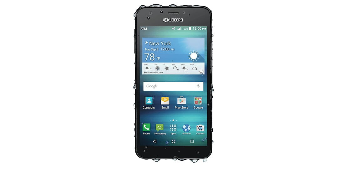 kyocera hydro air rugged smartphone launched at at t for 100 494944 2