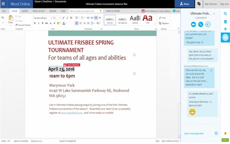microsoft office online skype 1