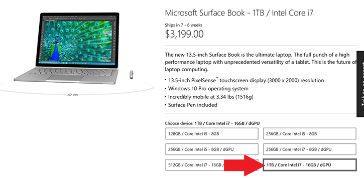microsoft surface book 1tb ssd