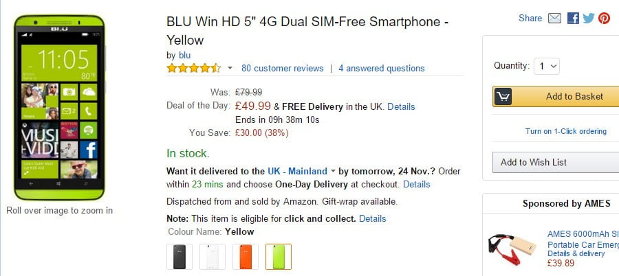 blu win hd lte