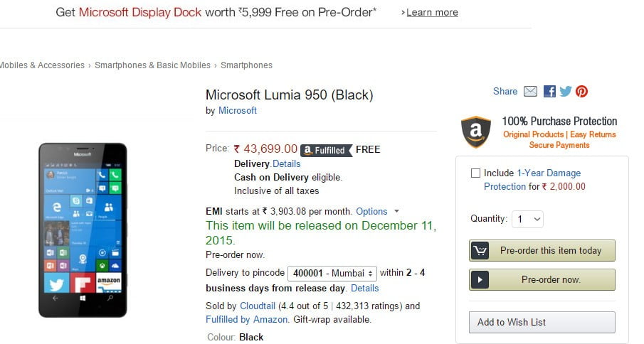 Hindistanlı Kullanıcılar Lumia 950 ve 950 XL’i bir sürprizle alacak