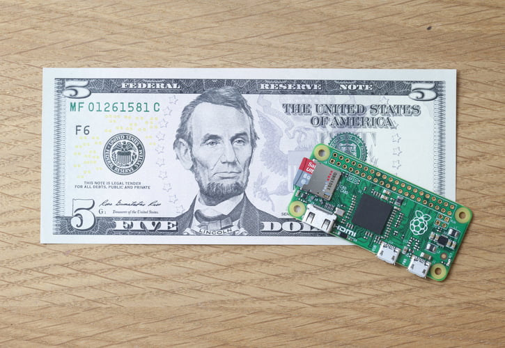 raspberry pi zero 5 dolar