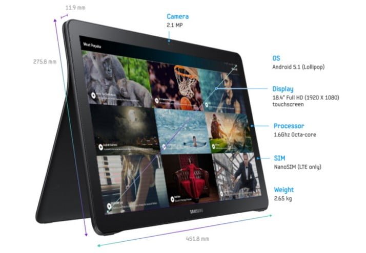Dev tablet Galaxy View için ilk reklam yayınlandı! 1 samsung galaxy view