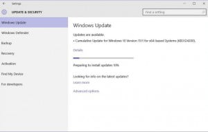 Microsoft Kümülatif Güncelleştirmelerini yayınladı! 15 windows 10 update