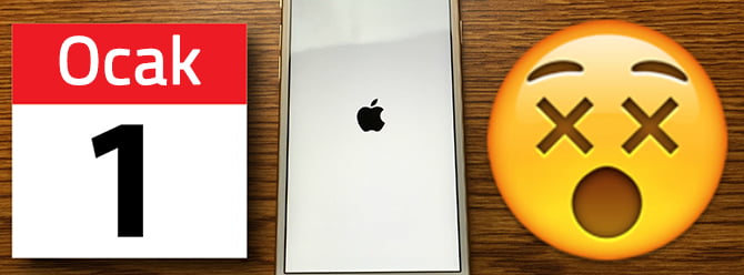 iPhone tarih hatası 1 Ocak 1970
