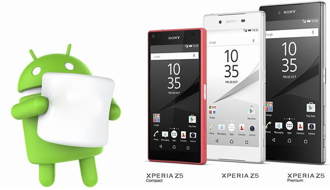 Xperia Z5 için Marshmallow