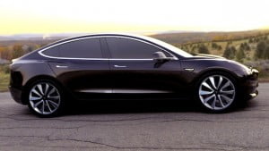 black tesla model 3