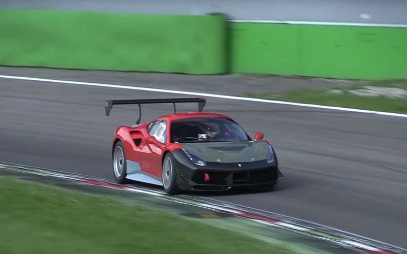 possible ferrari 488 challenge mule
