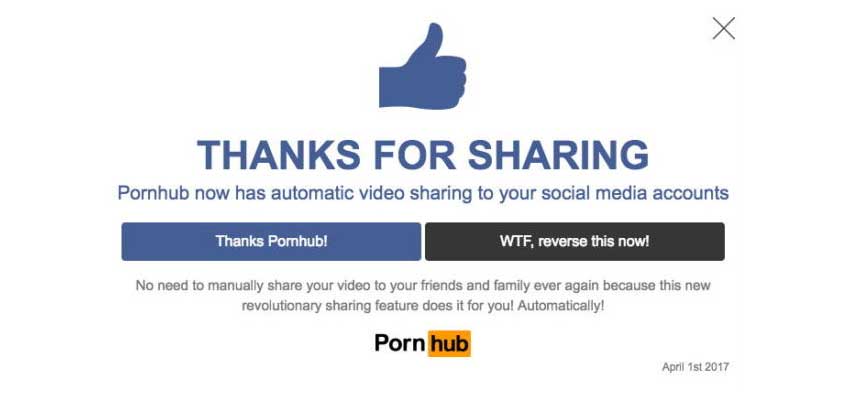 Pornhub 1 Nisan Şakası