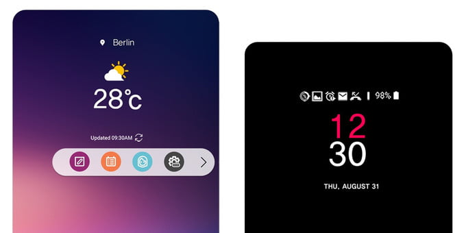 LG V30 ticker display