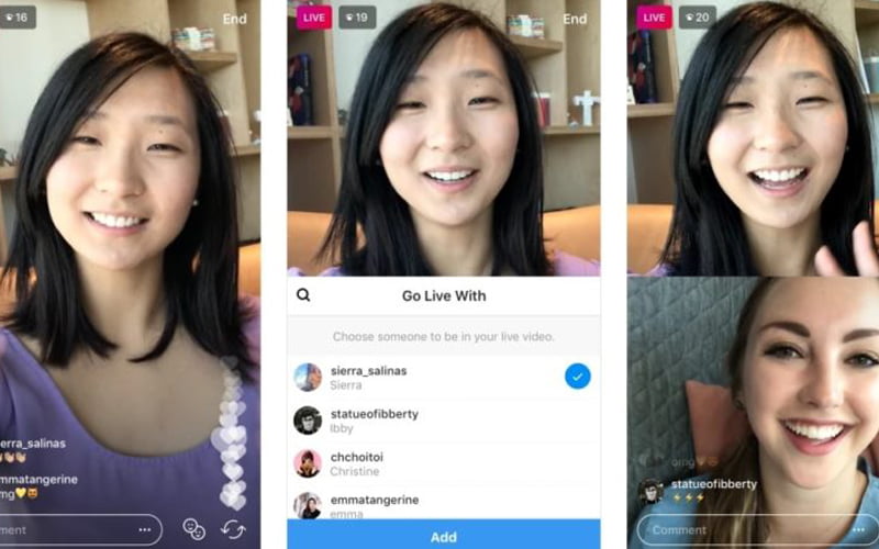 instagram canli yayin