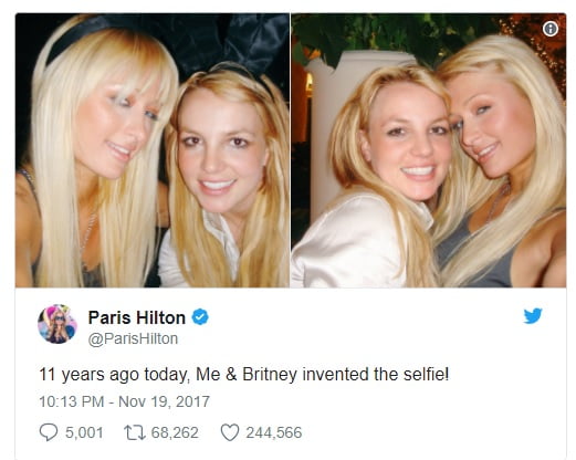 Selfie'yi kim icat etti? Paris Hilton ve Britney Spears mı?