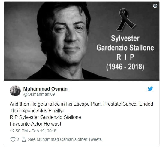Sylvester Stallone öldü dedikoduları hızla yayılıyor