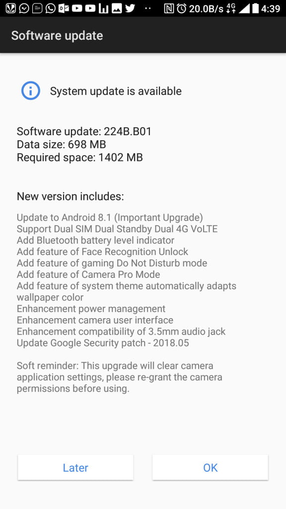 Nokia 7 için Android 8.1 Oreo