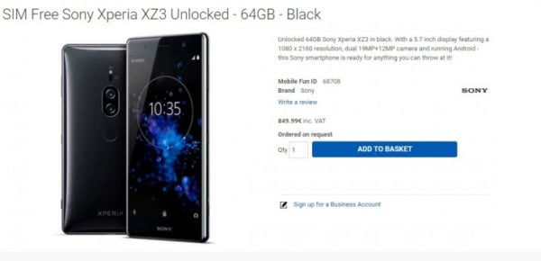 XZ3preorder