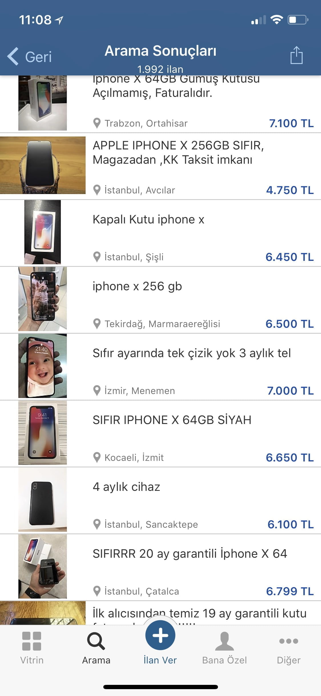 iPhone X ikinci el