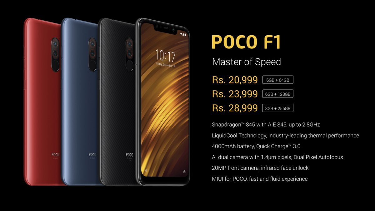 Poco F1 pricing