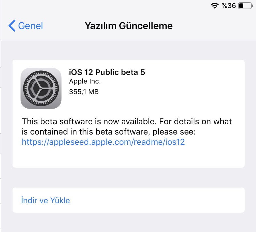 iOS 12 Public Beta 5