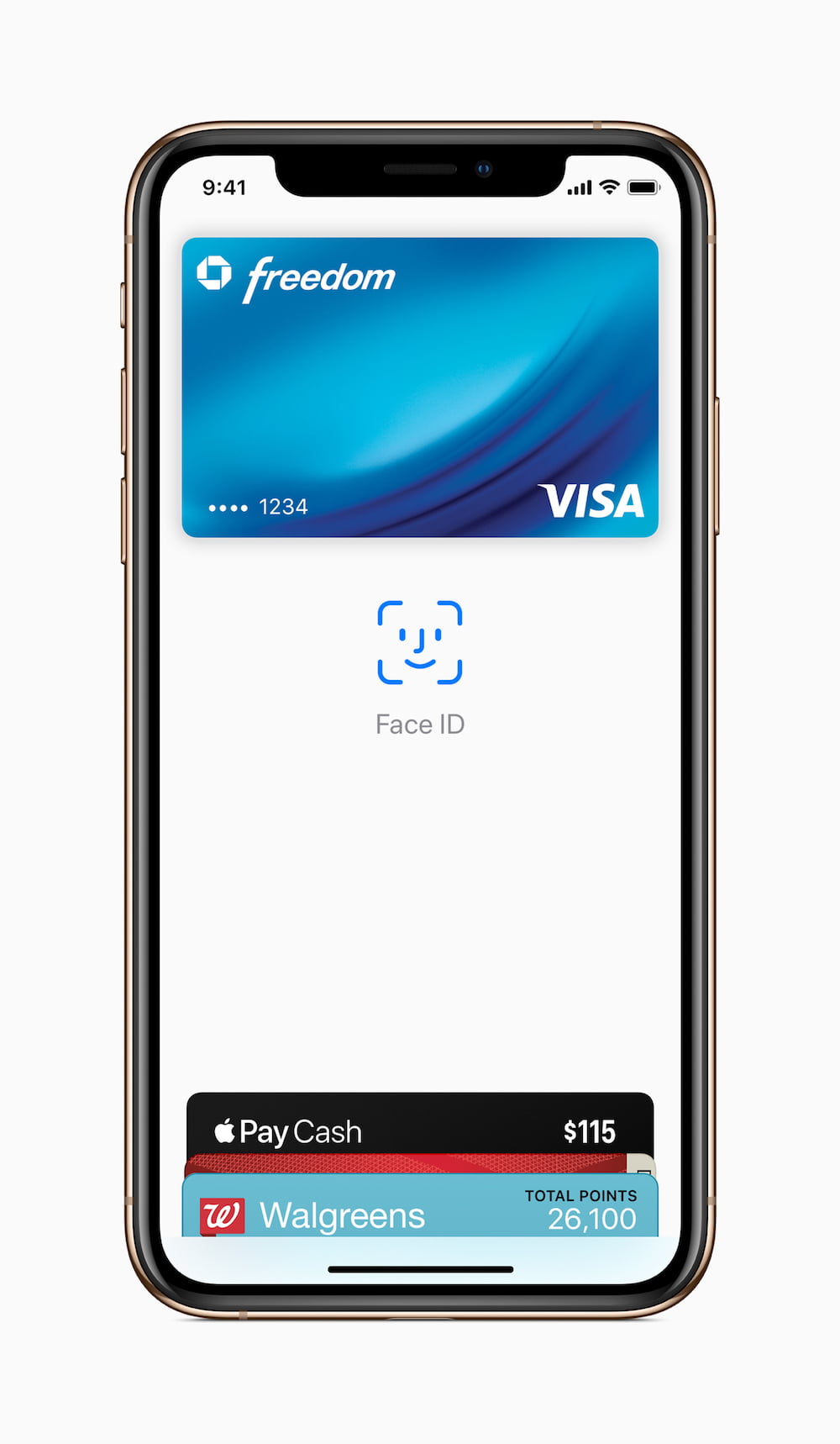 Apple iPhone Xs Gold Wallet onwhite screen 09122018