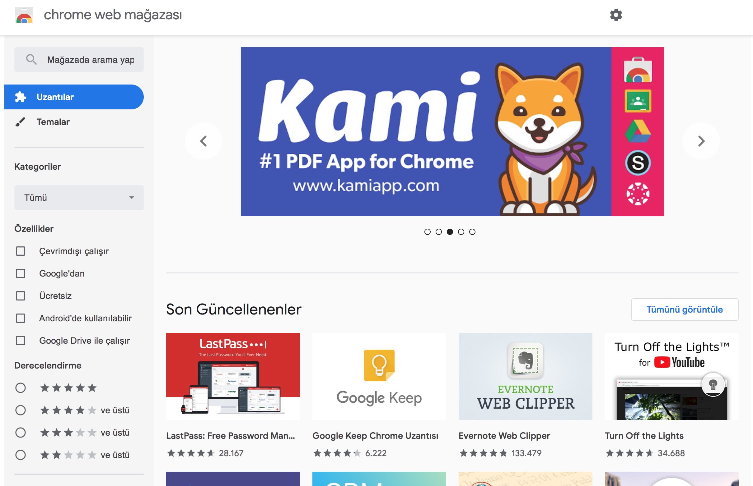 Chrome Web Mağazası