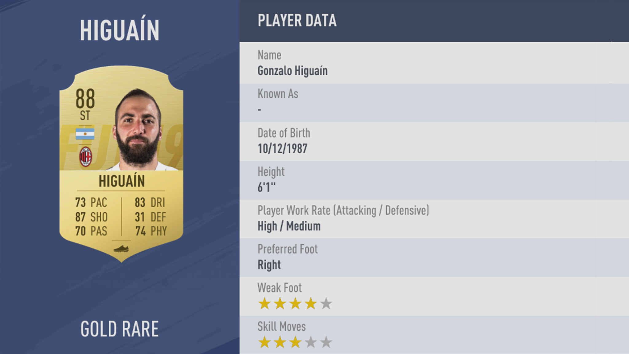 FIFA19 tile large 38 Higuain lg