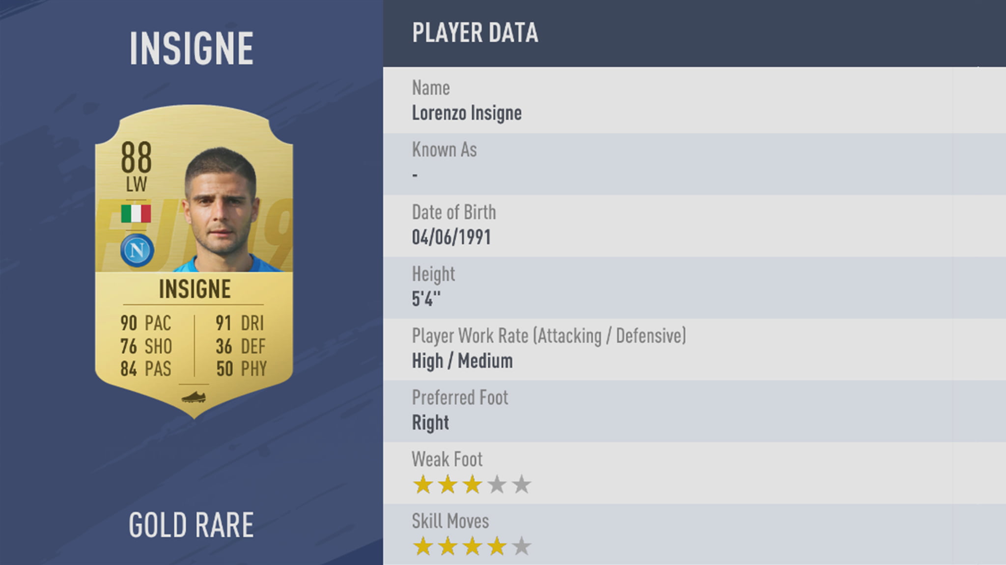 FIFA19 tile large 40 Insigne lg