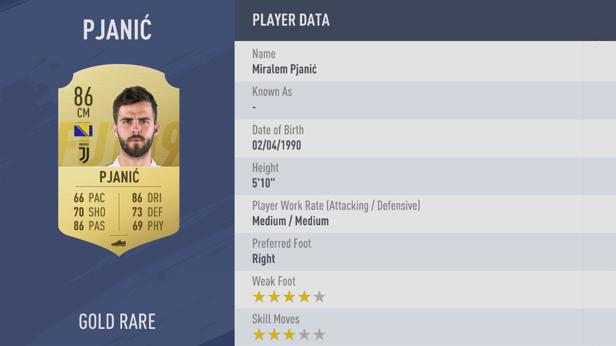 FIFA19 tile large 71 Pjanic lg
