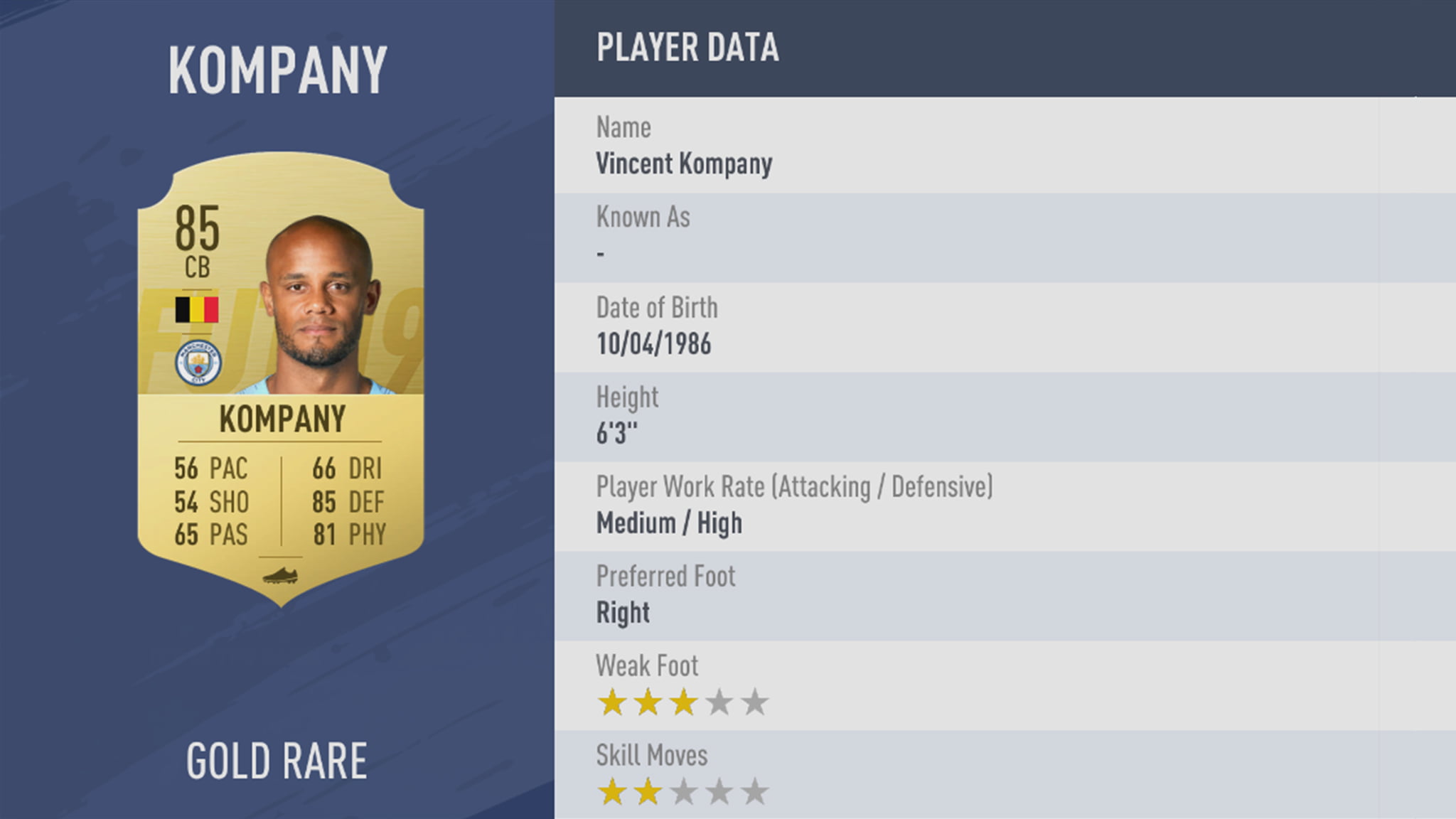 FIFA19 tile large 88 Kompany lg