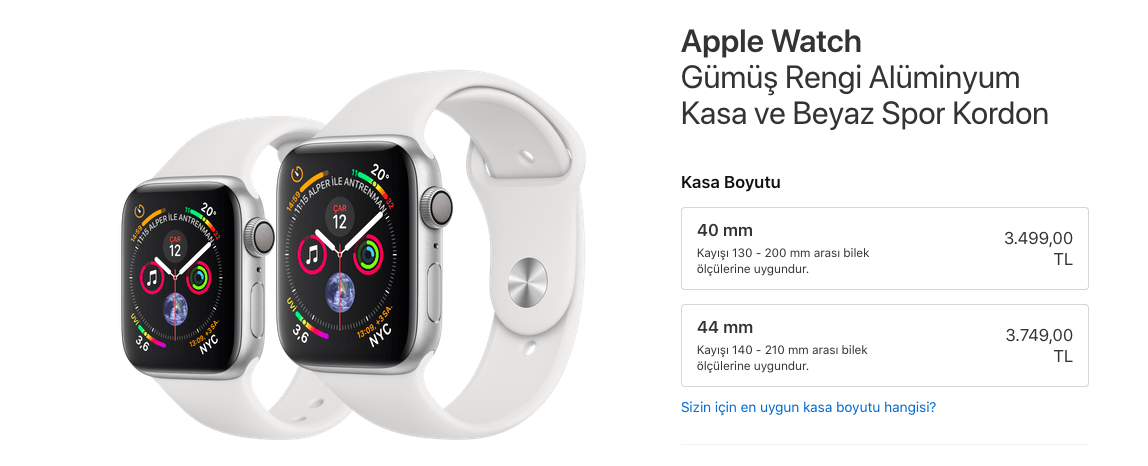 apple watch 4 türkiye fiyatı