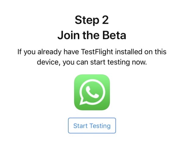 WhatsApp iOS için Public Beta