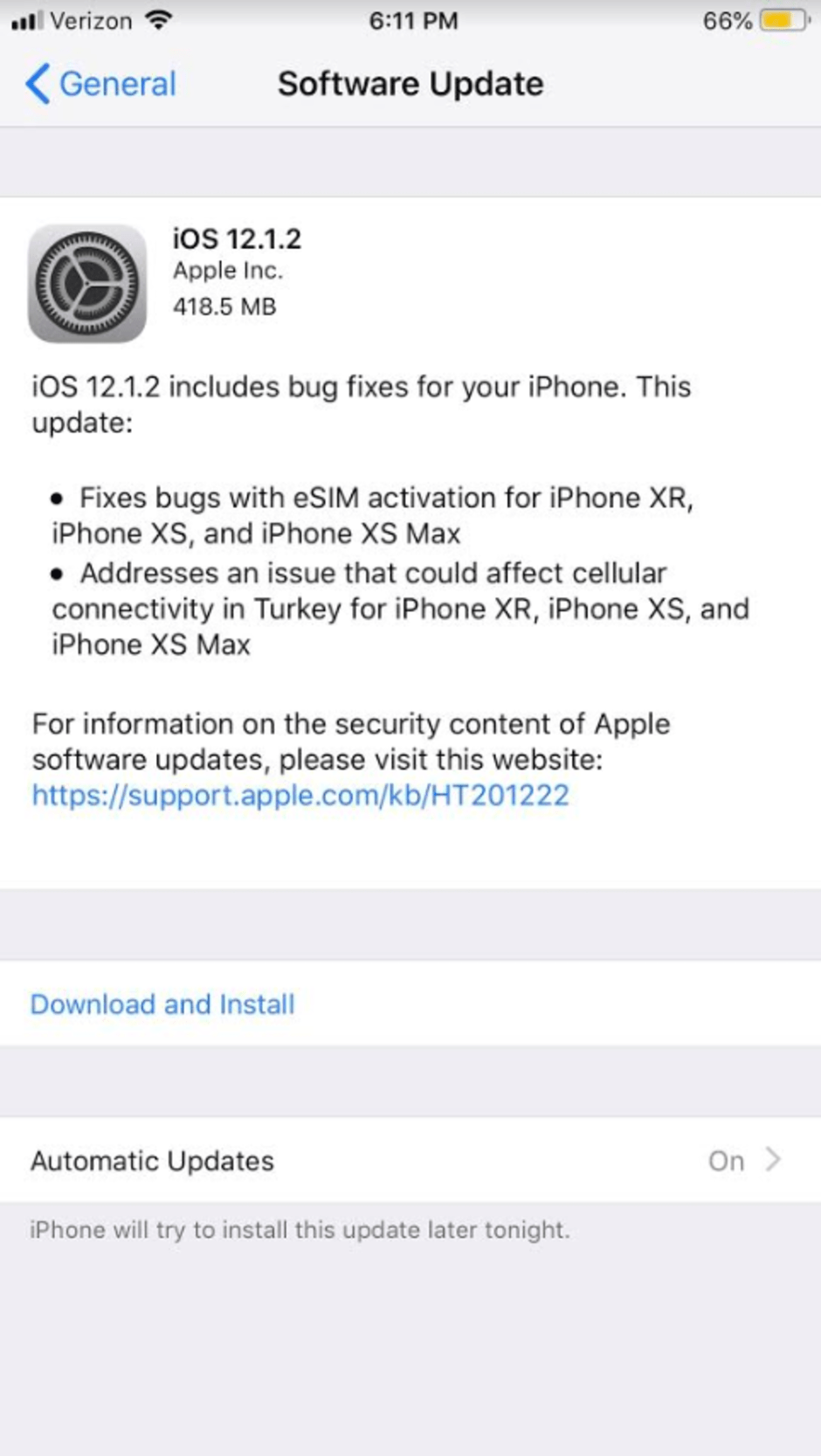 iOS 12.1.2