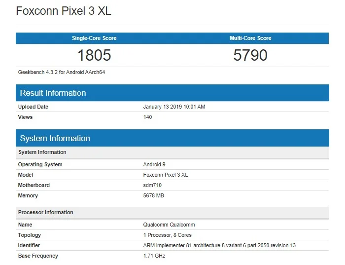 Google Pixel 3 Lite XL