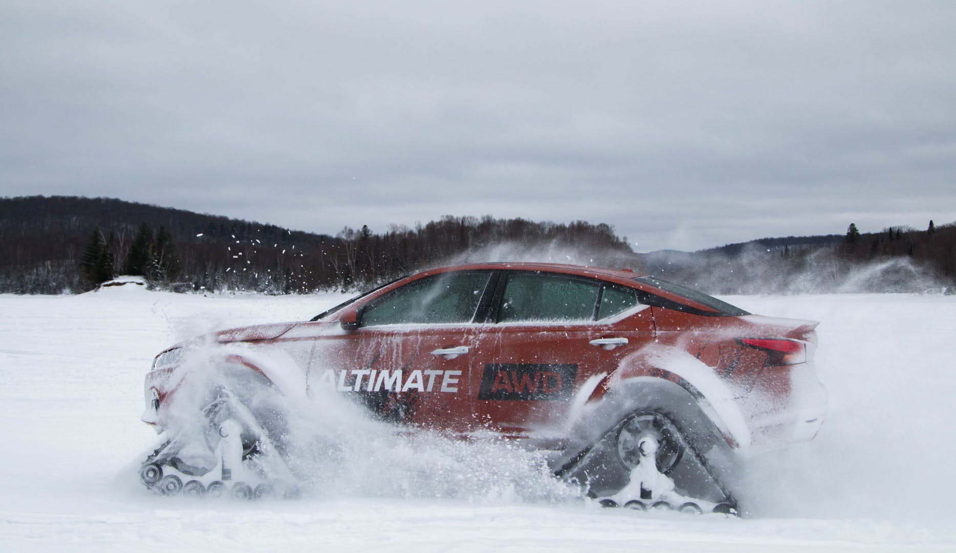 nissan altima te awd snow tracked 36