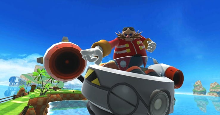 Dr Eggman in Egg Mobile