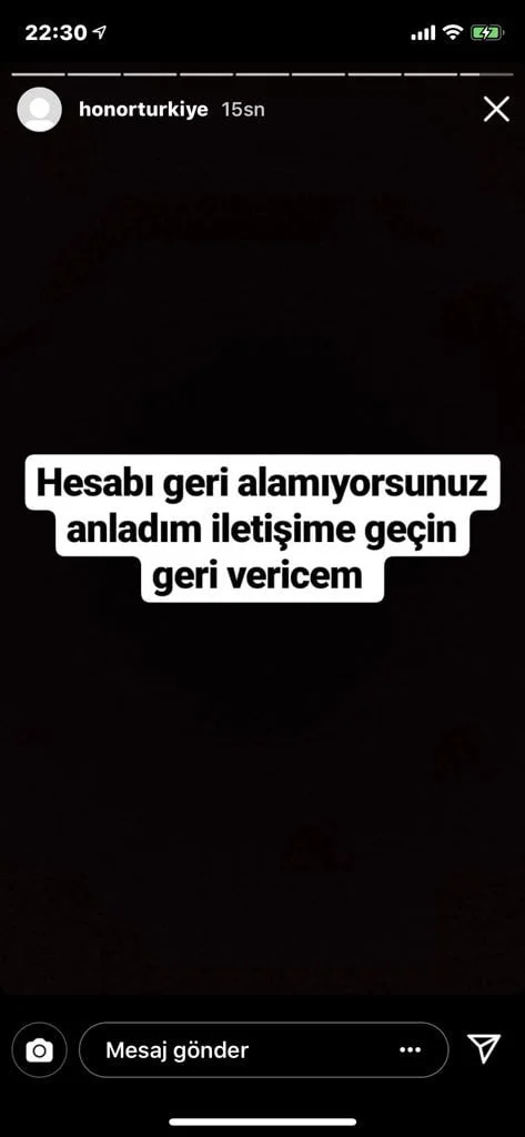Honor Türkiye Instagram